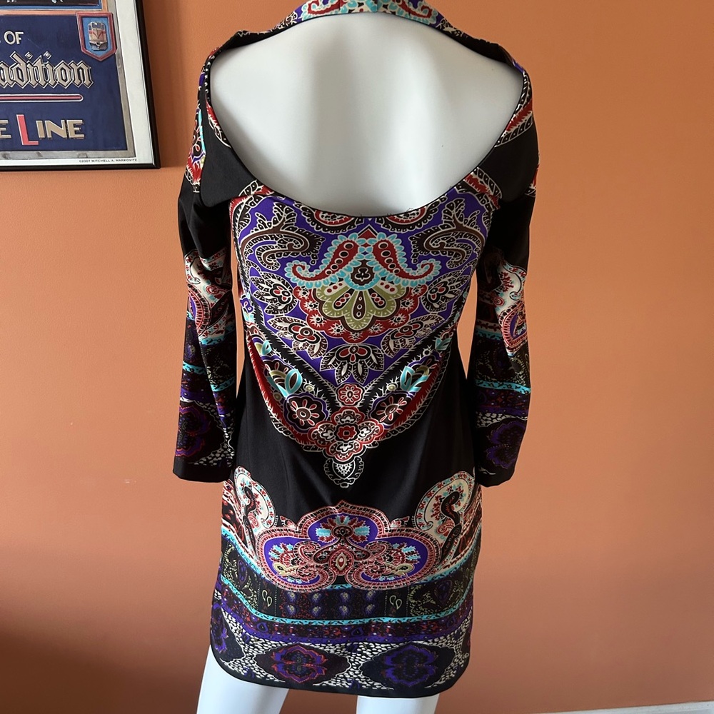 Bailey Blue Black/Multi Patterned Silky Tunic/Min… - image 8